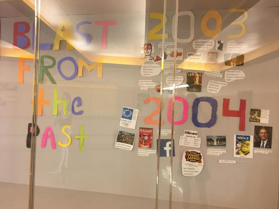 This is the showcase that was made by the members of the Social Studies Honor Society.