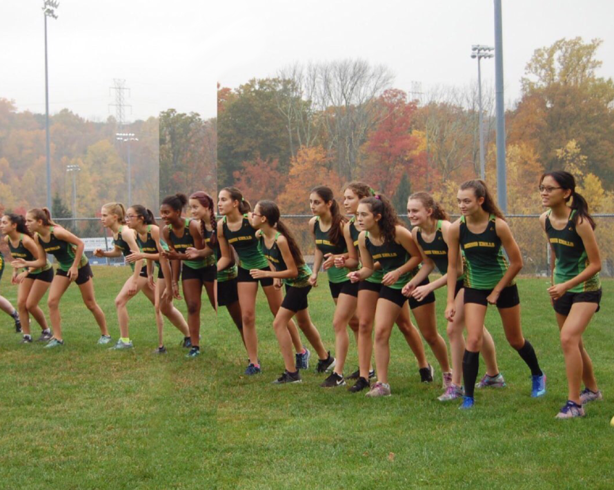 MK Girls Cross Country team at Freedom Park in Randolph
