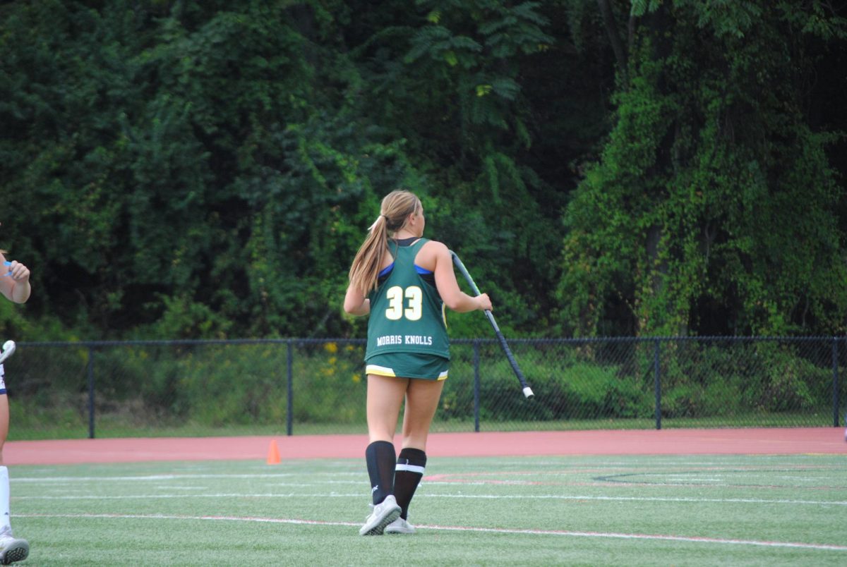 Mackenzie Comprelli in Morris Knolls Field Hockey game against Pope John.